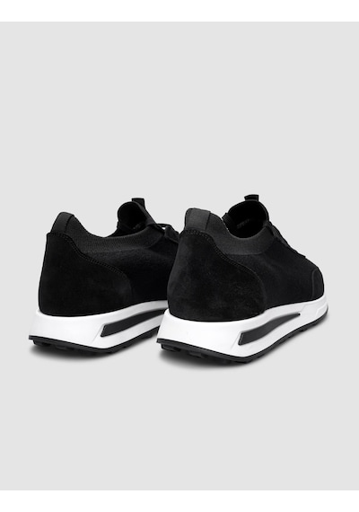 Triko Siyah Bağcıklı Erkek Sneaker Siyah