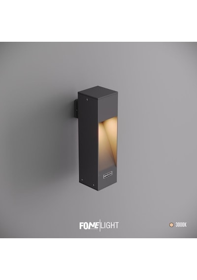 Luzerra Modern Dış Mekan Duvar Apliği - 7w Enerji Tasarruflu Led Bahçe Lambası - Ip65 Su Geçirmez Antrasit Gri Cephe Aydınlatması - Korozyona Dayanıklı Alüminyum Gövde - Dekoratif Dış Cephe Lambası