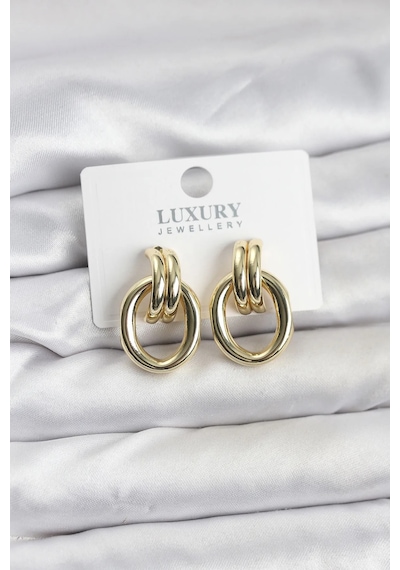 Gold Renk Pirinç Vintage Kadın Küpe Diğer