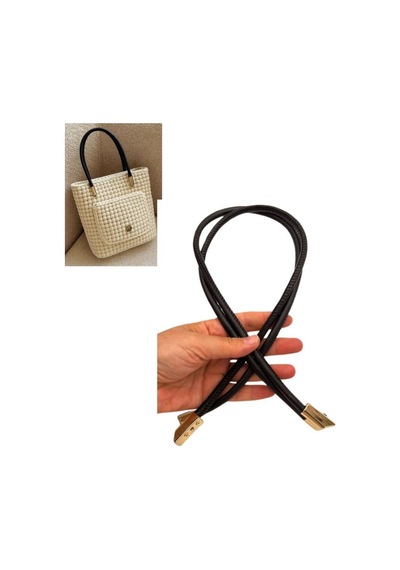 Çanta Aksesuar 60 Cm Siyah Renk Trend Model Çift Çanta Sapı