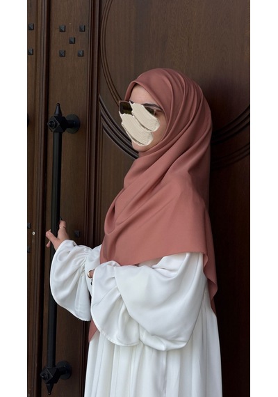 Qalortex Scarf Pamuklu Organik Modal Eşarp-soğan Kabuğu