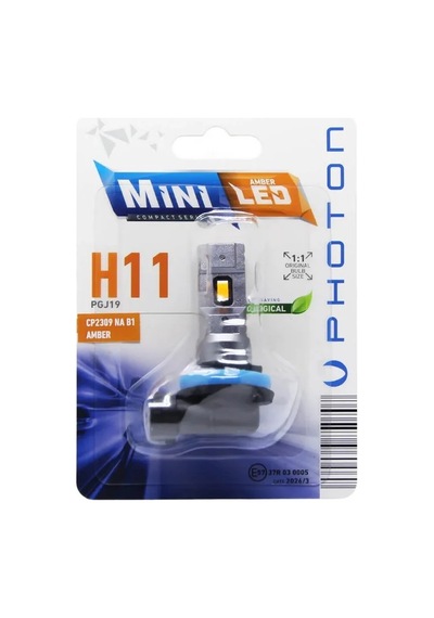 Photon Mini H8 H9 H11 H16 Amber Turuncu Compact Led 12-24v Tekli Blister