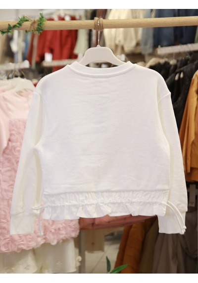 Xo Kids Kız Çocuk Sweatşirt 5-9 Yaş 36075 Beyaz