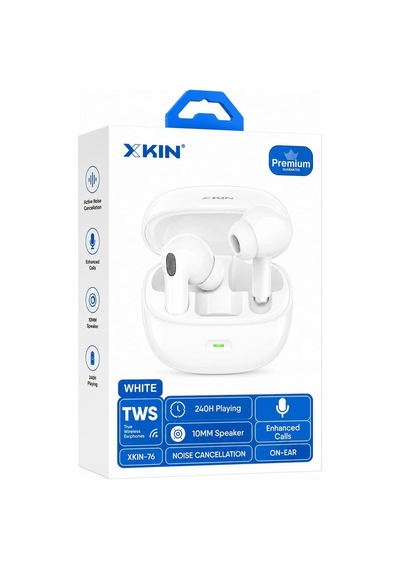 Tr Xkın-76 Tws Bluetooth Kulaklık Anc Gürültü Engelleme, 10mm Ses Sürücüsü, Usb-c Şarjlı Kablosuz Kulaklı