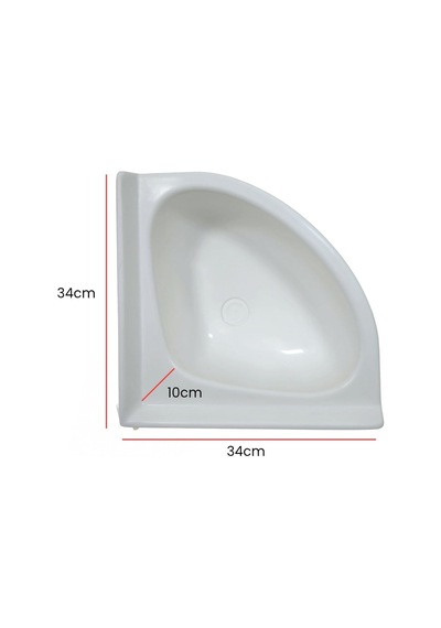 Shuıvan Karavan & Tekne Evye Üçgen Köşe Lavabo 34x34cm - Fiber-1907