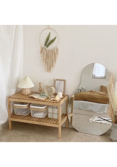 Çok Amaçlı Izgara Model Ahşap Komodin Ceviz