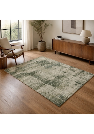 Kartela Halı Lora Halı Kaymaz Taban Makinede Yıkanabilir Halı Adaçayı Yeşili - 100 X 150 Cm