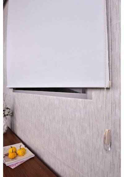 Ekru Karartma Düz Etek Dilimsiz Ekru Blackout Zebra Stor Güneşlik Perde 220 X 200