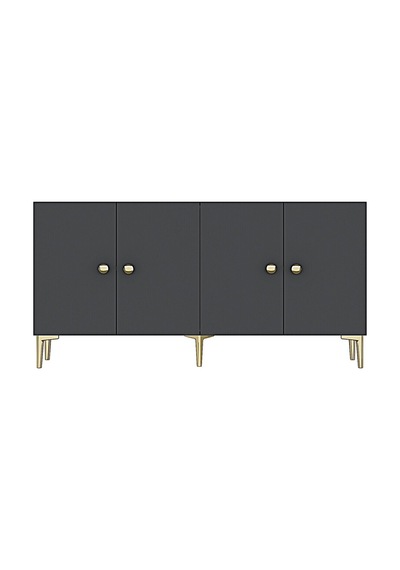 Ka1517ag Simple Konsol Ve Tv Sehpası Antrasit-gold 150cm