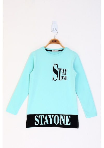 Toontoy Kids Toontoy Kız Çocuk Stay One Baskılı Tişört Su Yeşili