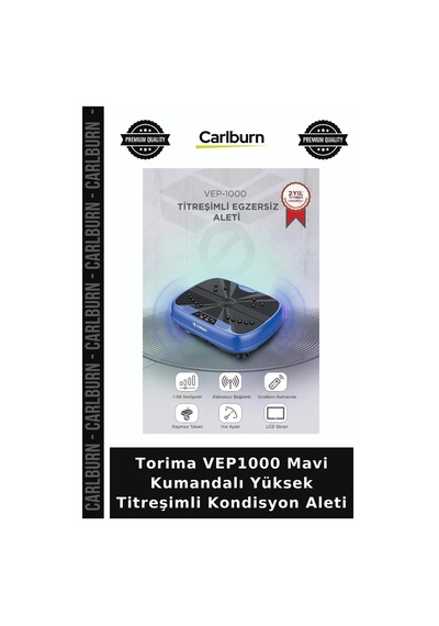Torima Vep1000 Mavi Kumandalı Yüksek Titreşimli Kondisyon Aleti Fitness Ev Sporu Direnç Bantlı Çok Renkli