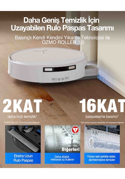 Ecovacs T90 Omni Robot Süpürge + Winbot Mini Cam Silme Robotu 2'li Temizlik Seti Beyaz