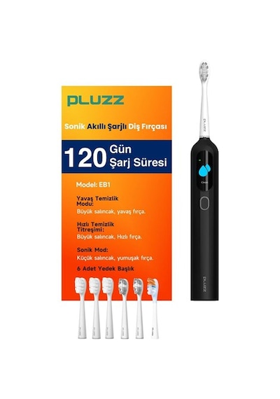 Pluzz Eb1 Ultra Sonic Şarjlı Diş Fırçası - Siyah