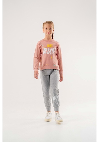 Coppa Kids Run Baskılı 2 Ip Mevsimlik Kız-erkek Takım - Coppa -pudra-gri - 6 Yaş Çok Renkli