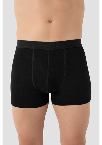 Arma Yıldız Erkek Siyah Bambu Boxer 3'lü Paket Siyah