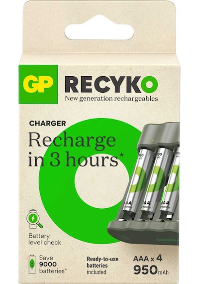 Gp Recyko B441 4 X 950 Mah R03 Aaa Pilli Şarj Cihazı Gp-b441/100hcer21-2gtlb4