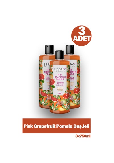 Urban Care Body Series Pink Grapefruit Pomelo Duş Jeli 750 Ml 3 Adet Greyfurt