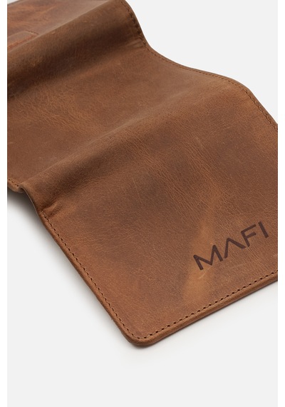 Mafi Magnetic Hakiki Deri Mıknatıslı Unisex Cüzdan Zarif Ve Güvenli Tasarım Taba