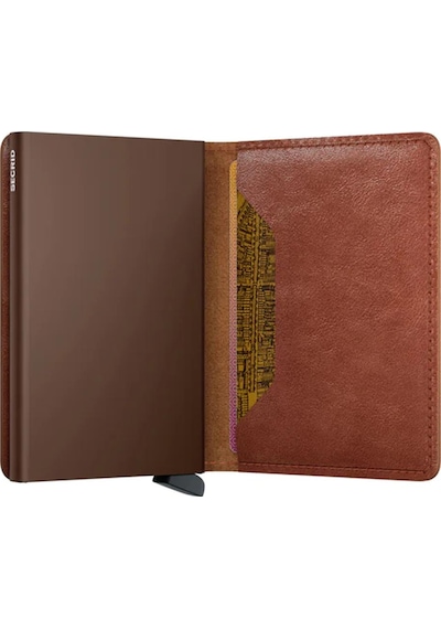 Secrid Slimwallet Vintage Kartlık Cüzdan Cognac Brown Çok Renkli
