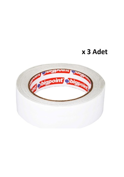 Bigpoint Çift Taraflı Bant 38 Mm X 25 M X 3 Adet