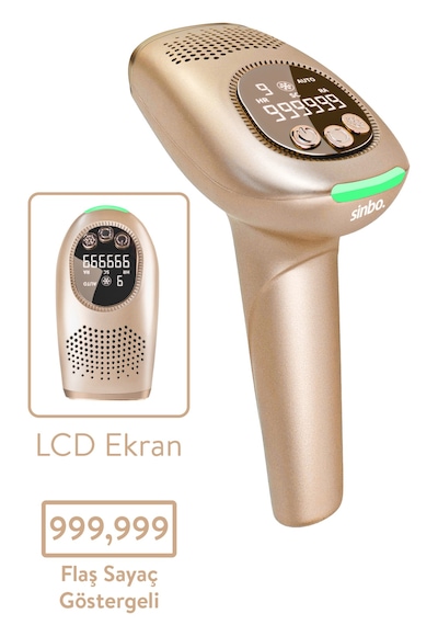 Sinbo 999.999 Atım Otomatik IPL Buz Lazer Epilasyon Cihazı