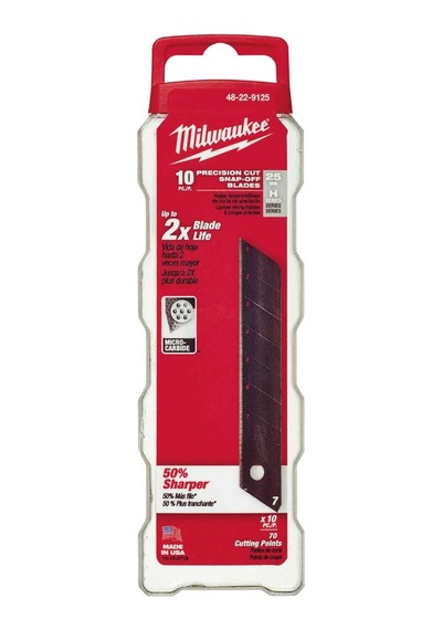 Milwaukee Ayarlı Maket Bıçağı Yedek 25 Mm Pk 10