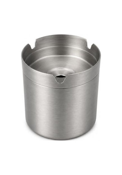 Paslanmaz Çelik Dumansız Küllük, Tamamı Metal İç Dış Mekan Kokusuz Oto Kül Tablası