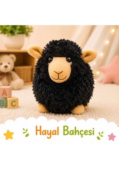 Peluş Kuzu 25cm Siyah