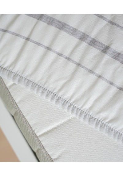 Cotton Collection Tek Kişilik Çizgili Çarşaf Seti Solinea Renkli