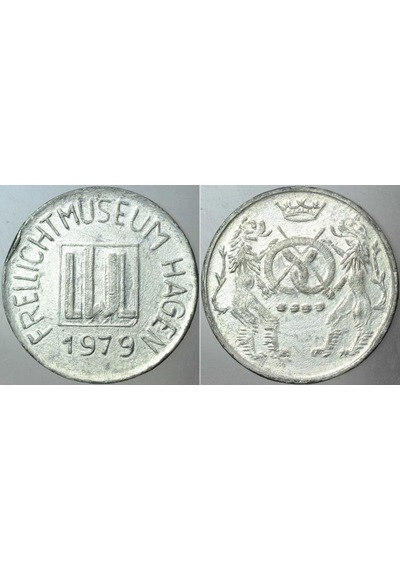 Almanya Freılıcht Museum 1979 Jeton 25 Mm Çapında.