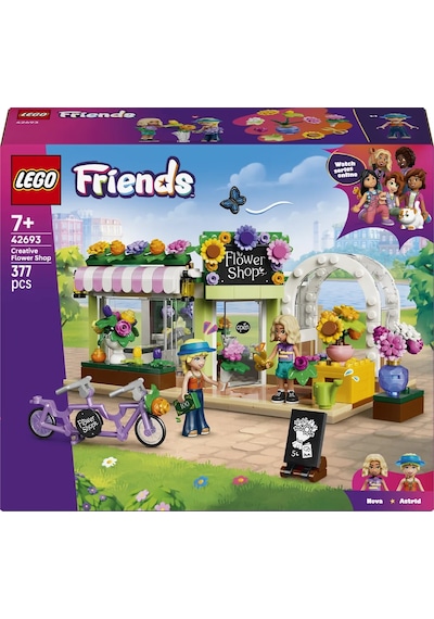 LEGO® Friends Yaratıcı Çiçek Dükkanı 42693 - 7 Yaş Üzeri Çocuklar için Mini Bebek İçeren Yaratıcı Oyuncak Yapım Seti (377 Parça)