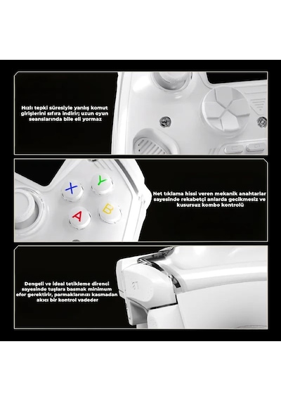 Rg G01 Akıllı Ekranlı Kablosuz Oyun Kolu Beyaz - 2.5d Hd Ekran Purple Kirin Kapasitif Joystick Çift Modlu Manyetik Hall Tetik Mekanik Abxy Nabız Ölçer Pc Switch Android İos Uyumlu Gamepad Rg G01 Akıllı Ekranlı Kablosuz Oyun Kolu Beyaz - 2.5d Hd Ekran Purple Kirin Kapasitif Joystick Çift Modlu Manyetik Hall Tetik Mekanik Abxy Nabız Ölçer Pc Switch Android İos Uyumlu Gamepad