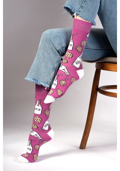 Ozzy Socks Milk Desenli Çorap Çok Renkli