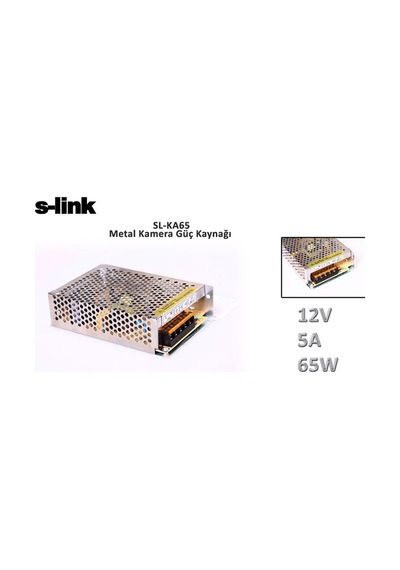 S-link Sl-ka65 12v 5a 65w Metal Kamera Güç Kaynağı