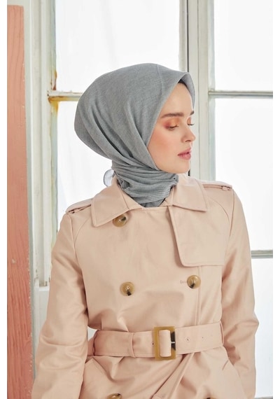 Miray Düz Pamuk Eşarp - Gümüş Gümüş