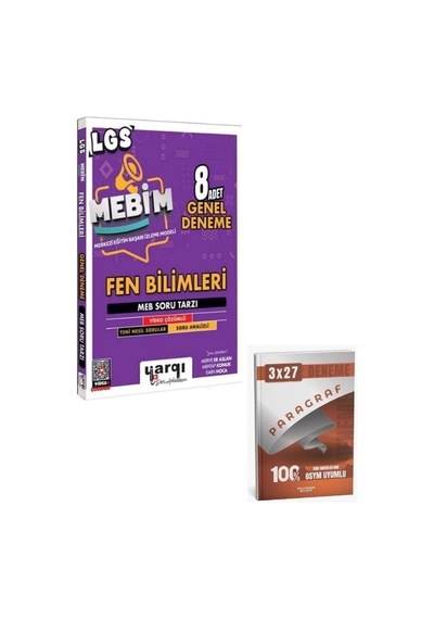 Ders Arkadaşım 2027 8. Sınıf Lgs Mebim Fen Bilimleri 8 Adet Genel Deneme+ Anla Kazan Paragraf