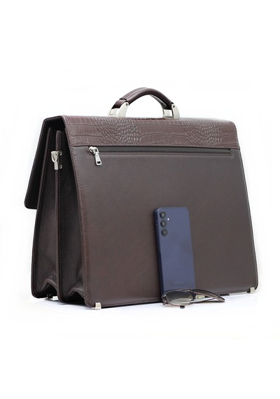 Abess Lüks Hakiki Deri Unisex Evrak Çantası - Timsah Baskılı Klasik İş Çantası - Omuz Askılı Laptop Çantası - Kahverengi Kahverengi - Koyu Kahverengi Abess Lüks Hakiki Deri Unisex Evrak Çantası - Timsah Baskılı Klasik İş Çantası - Omuz Askılı Laptop Çantası - Kahverengi Kahverengi - Koyu Kahverengi