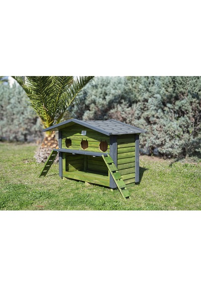 3 Yuvalı Mamalıklı Kedi Evi