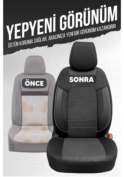 Pam Serisi Oto Koltuk Kılıfı Siyah