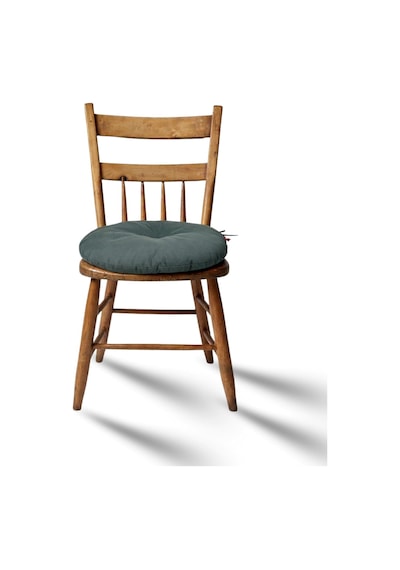 Xpermate Pofidik Yuvarlak Sandalye Minderi Su Yağ İtici Yumuşak Dolgulu Minder Mutfak Balkon Bahçe 38 Cm Gri Diğer