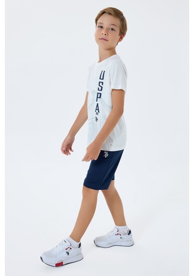 U.s. Polo Assn. Erkek Çocuk Beyaz Bermuda Takım Us2412-c-v1 Beyaz