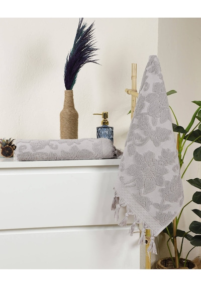 Mira Home Jakarlı Saçaklı Banyo Havlu Takımı Soft Pamuklu Maria Grace