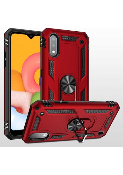 Samsung Uyumlu Galaxy A01 Kılıf Zore Vega Kapak-Siyah