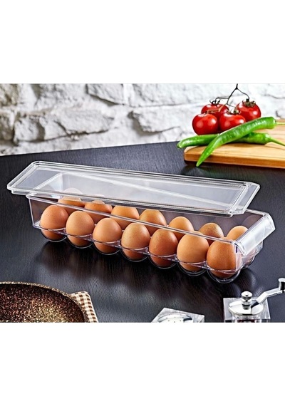 Renkli Kapaklı Buz Dolabı Yumurtalık Organizer, 15'li, Düzenli Saklama Çözümü Plastik Çok Renkli Diğer