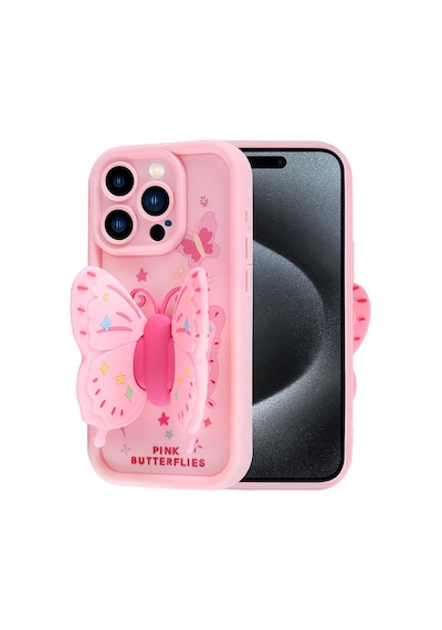 Apple Uyumlu iPhone 15 Pro Max Kılıf Kamera Korumalı Figür Tasarımlı Zore Kapya Kapak-pembe Açık Pembe Açık Pembe Açık