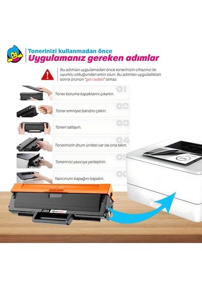 Hp 106a / W1106a Uyumlu Toner 4'lü Paket - Çipli / 107...