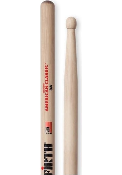 Vic Firth 3a American Classic 3a Baget Kalın Ve Kısa - Güçlü Atak - Ahşap Uç