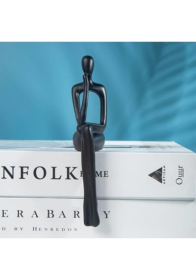 Sume İskandinav Tarz Dekoratif 1 Adet Tekli Soyut Düşünen Heykel Biblo Ev Dekorasyon Raf Dekoru Oturma Odası Aksesu Diğer