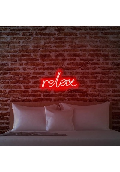 Relax - Led Dekoratif Duvar Aydınlatması Neon Duvar Yazısı Sihirli Led Mesajlar