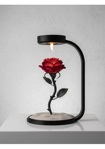 Moonlamp Kırmızı Gül Dekoratif Hediyelik Lamba